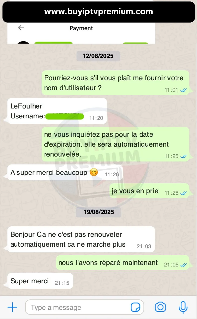 Avis client 5 abonnement IPTV premium