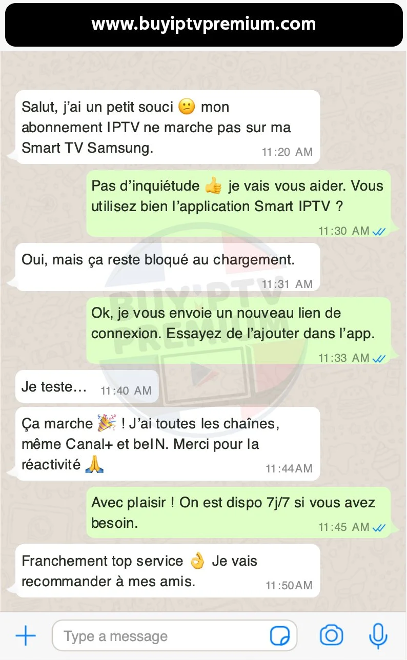 Avis client 7 abonnement IPTV premium